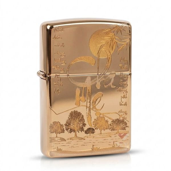 Zippo chủ đề cha mẹ màu đen Titan ZK79