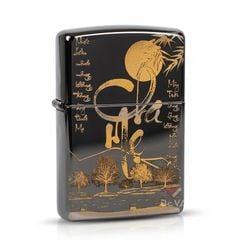 Zippo chủ đề cha mẹ màu đen Titan ZK79