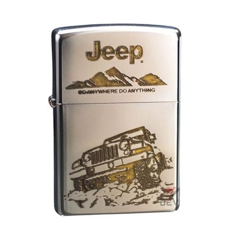Zippo Khắc CNC 2 Mặt Chủ Đề Xe Jeep Huyền Thoại ZK169