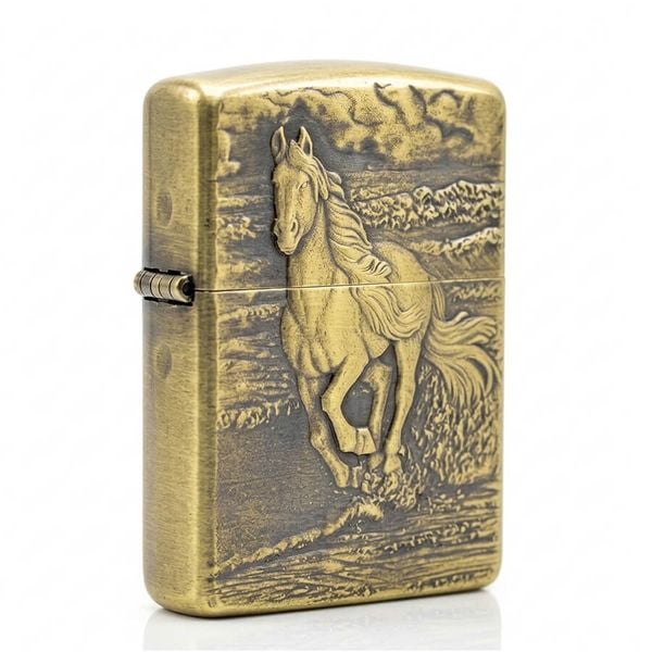 Zippo khắc 3D hình ngựa Armor ZD47