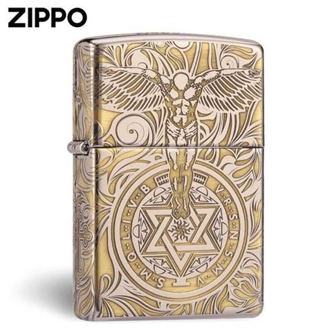 Zippo chính hãng khắc sâu Thiên Thần Gủadian Angel ZK64