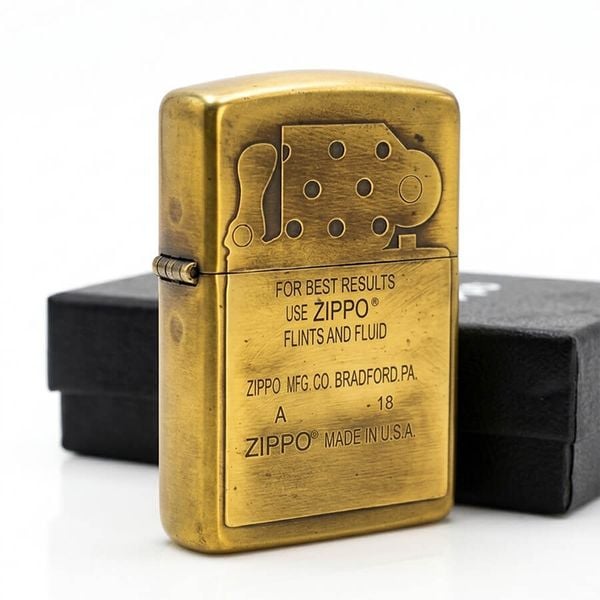 Zippo Armor Khắc Ruột Và Ốp Emblem Tem Zippo ZD31