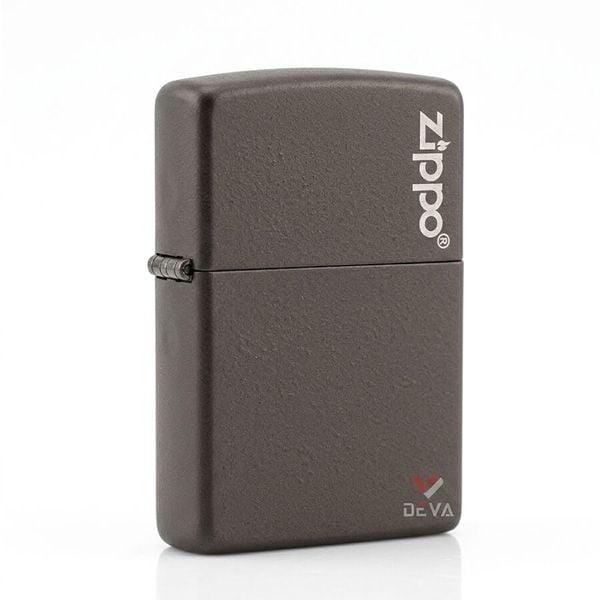Zippo Chính Hãng Đen Mờ In Logo Zippo ZT19