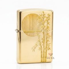 Zippo Mỹ Chính Hãng Khắc CNC Chủ Đề Trúc Dưới Trăng ZK97