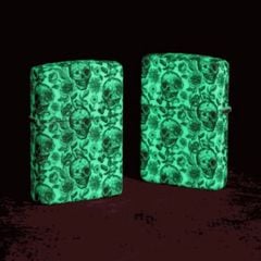 Zippo chính hãng Dạ Quang Chủ Đề Đầu Lâu Skeleton Design Z385