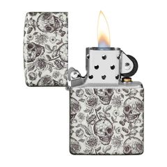 Zippo chính hãng Dạ Quang Chủ Đề Đầu Lâu Skeleton Design Z385
