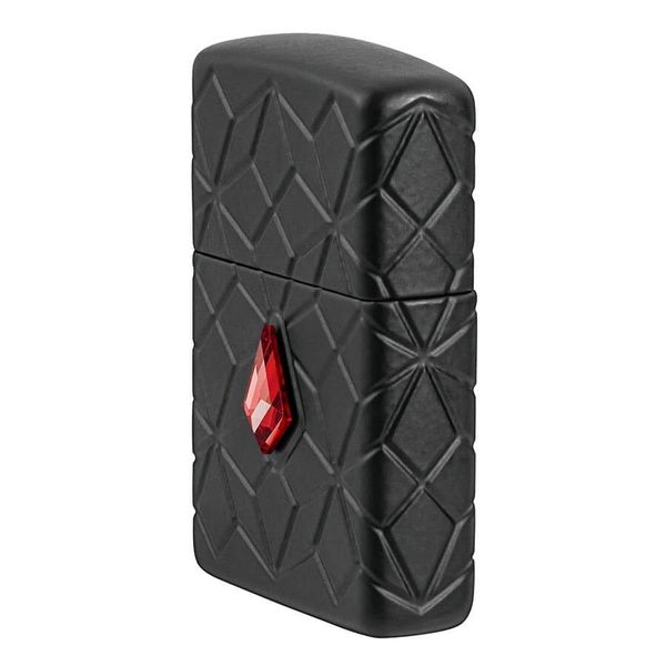 Zippo Armor Luxury Red Crystal Khắc Deep Carve Đính Đá Crystal Đỏ Z120