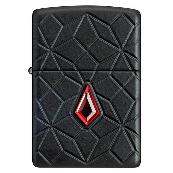Zippo Armor Luxury Red Crystal Khắc Deep Carve Đính Đá Crystal Đỏ Z120
