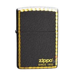 Zippo Đen Nhám Viền Gõ Búa ZK135