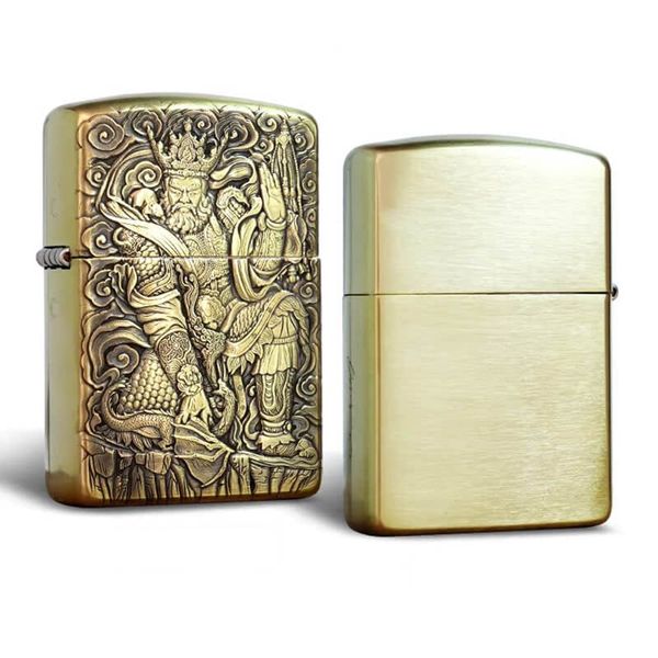 Set Zippo Armor Khắc Nổi Vị Thần Cổ Đại ZD70