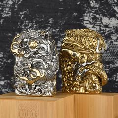 Zippo Ốp Rồng Cuộn Giữ Châu ZD58