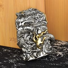 Zippo Ốp Rồng Cuộn Giữ Châu ZD58