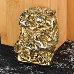 Zippo Ốp Rồng Cuộn Giữ Châu ZD58