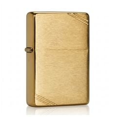 Bật lửa zippo mỹ chính hãng vintage vàng xước chặt góc ZT28