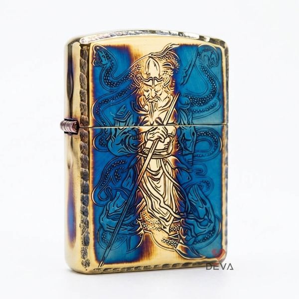Zippo Armor đồng cháy khắc hình Võ Tướng ZN316