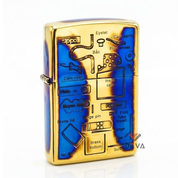 Zippo Đồng Cháy Khắc Những Bộ Phận Của Zippo ZN292