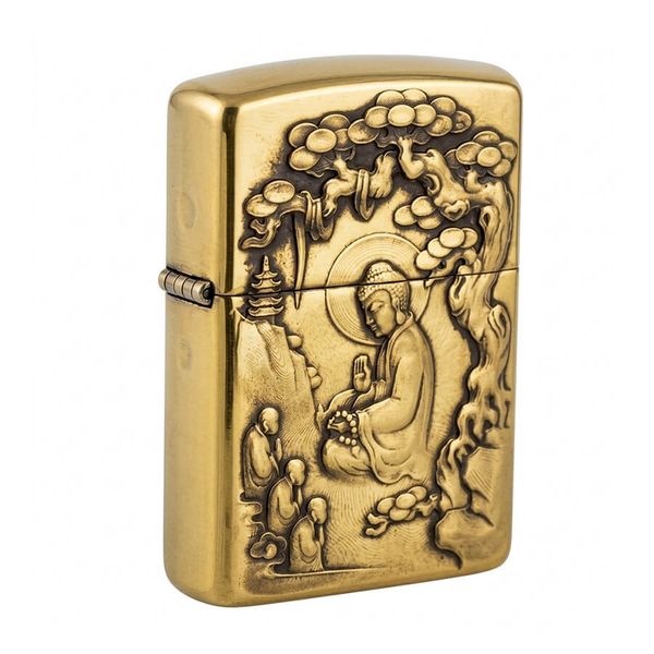 Zippo Armor Khắc Hình Đức Phật Truyền Đạo Dưới Cây Bồ Đề ZD41