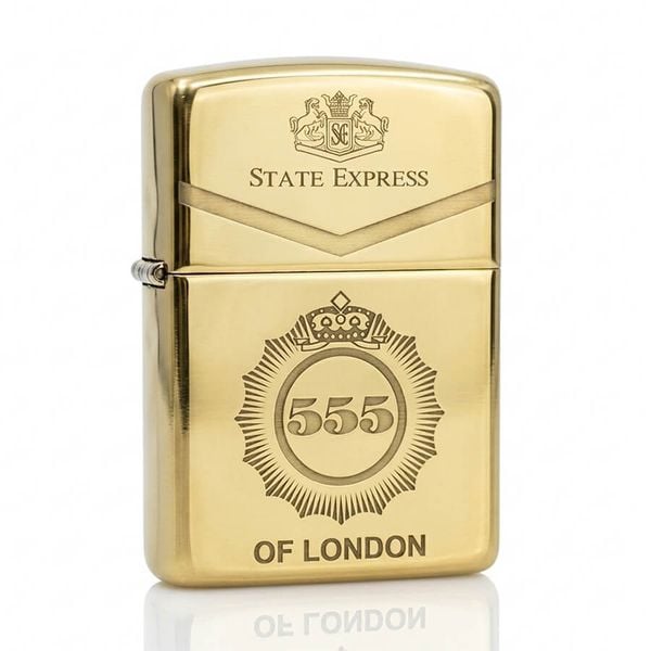 Zippo Armro khắc 555 vàng bóng ZK161