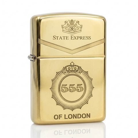 Zippo Armro khắc 555 vàng bóng ZK161