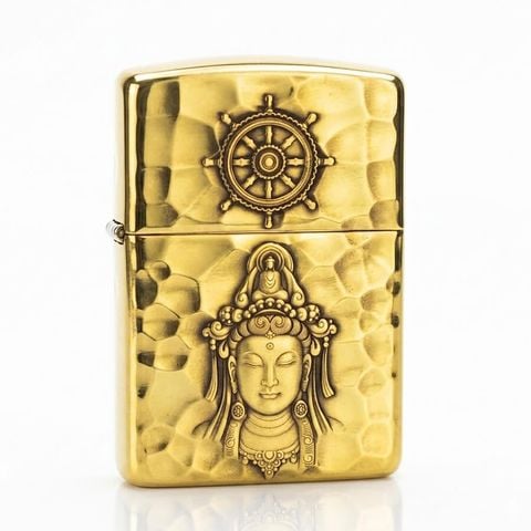 Set Zippo Armor Phật và Chén Hoa Sen ZN201