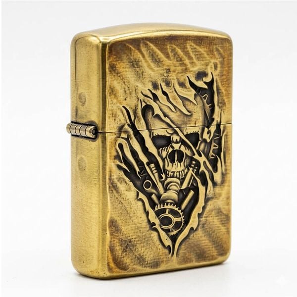 Zippo Armor Chủ Đề Đầu Lâu 3D Skull Clock ZD33