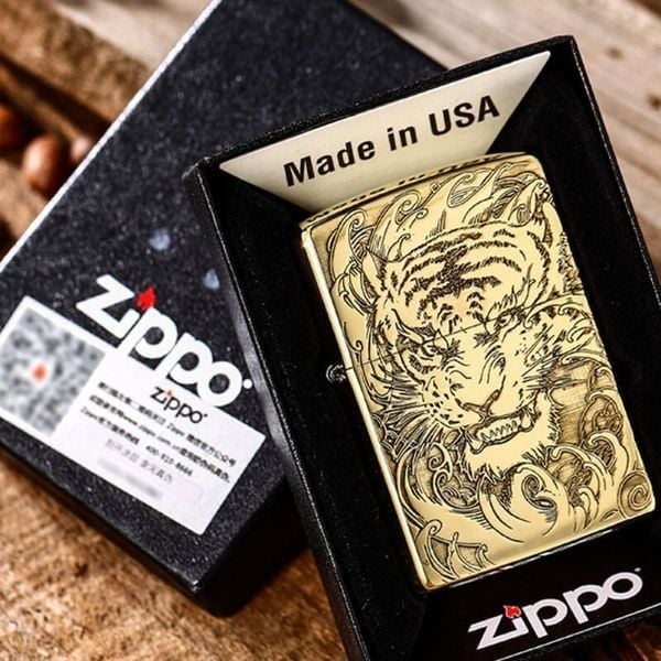 Zippo Khắc Sâu Hình Mãnh Hổ ZK116