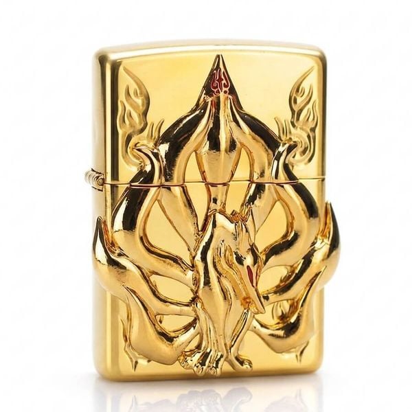 Zippo Ốp Emblem Cửu Vĩ Hồ Ly ZN204