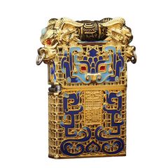 Zippo Bọc Lưới Vàng Sơn Mài Con Quay Thần Thú ZN378