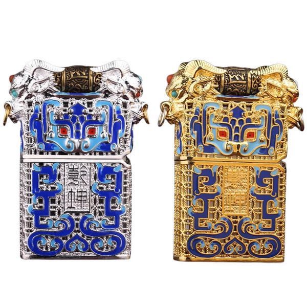 Zippo Bọc Lưới Vàng Sơn Mài Con Quay Thần Thú ZN378