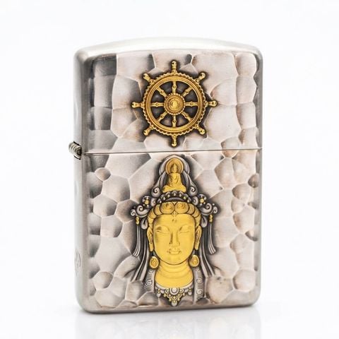 Set Zippo Armor Phật và Chén Hoa Sen ZN201