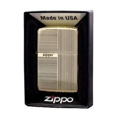 Zippo Khắc Các Đường Kẻ Sọc Ngang Dọc ZN393