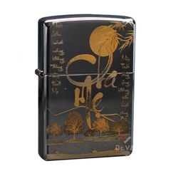 Zippo chủ đề cha mẹ màu đen Titan ZK79