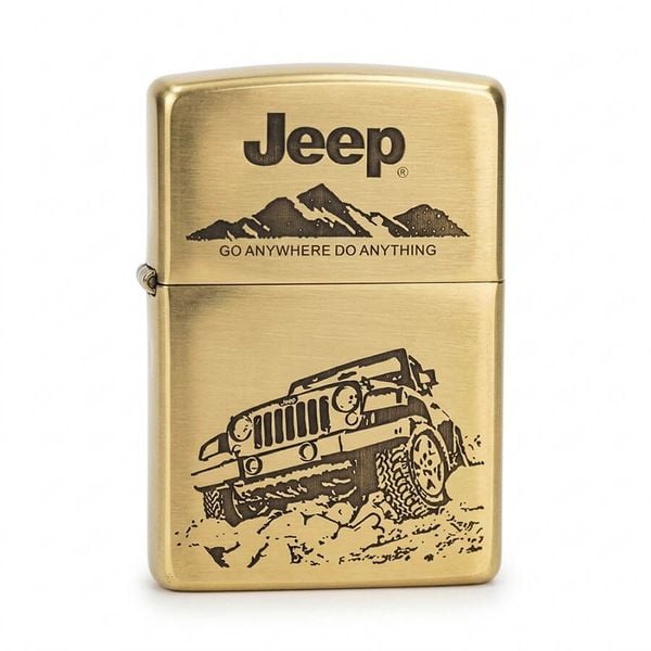 Zippo Khắc CNC 2 Mặt Chủ Đề Xe Jeep Huyền Thoại ZK169