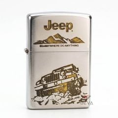 Zippo Khắc CNC 2 Mặt Chủ Đề Xe Jeep Huyền Thoại ZK169