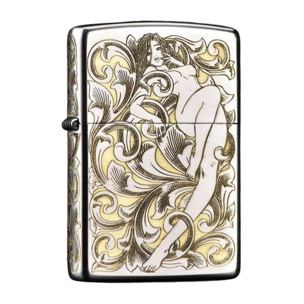 Zippo Khắc CNC Hình Cô Gái Khỏa Thân ZK127