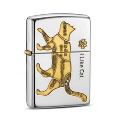 Zippo Armor Khắc Chủ Đề Các Dấu Hiệu Của Loài Mèo I Like Cat ZN233