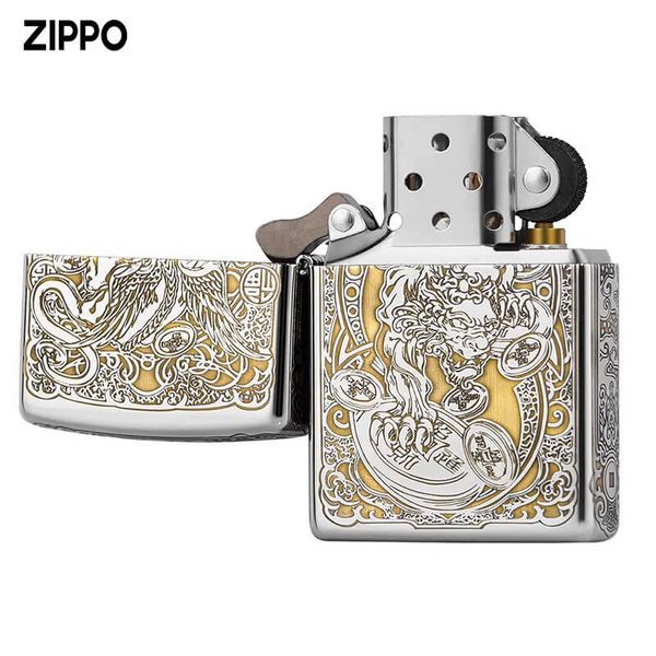 Zippo Khắc CNC Họa Tiết Kỳ Lân ZK119