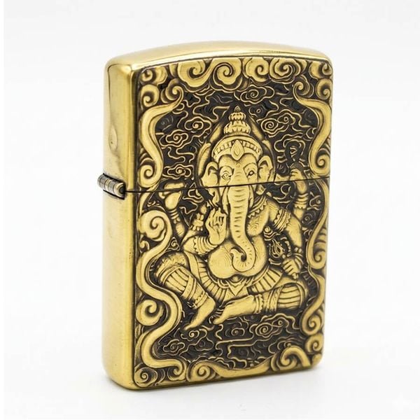 Zippo Armor Khắc Vị Thần Ganesha Của Ấn Độ Giáo ZD42