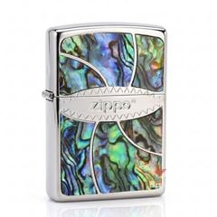 Zippo Vòng Xoáy Khảm Trai ZN381