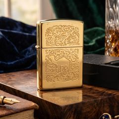Bật Lửa Zippo Camel 1996 Mạ Vàng Gold Plated – Đời XII La Mã – Bản Khắc Chú Lạc Đà C769