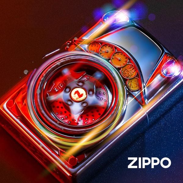 Zippo Ốp Hình Mô Phỏng Xe Hơi Bánh Xe Quay ZN25