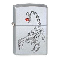 Zippo Satin Khắc Bọ Cạp Đính Đá ZN69