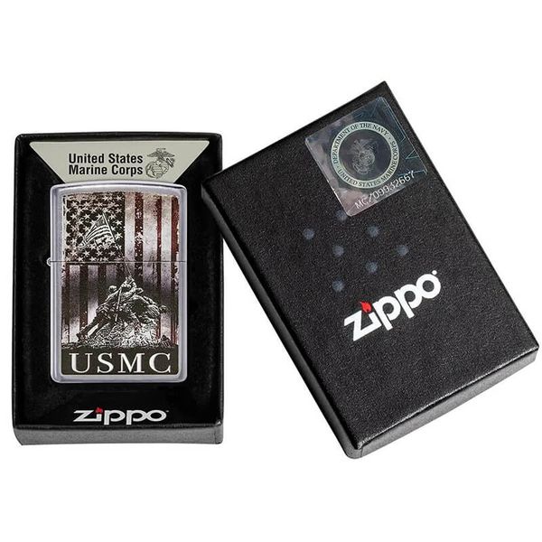 Zippo Mỹ sơn chủ đề Thuỷ Quân Lục Chiến Hoa Kỳ USMC Z389