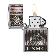 Zippo Mỹ sơn chủ đề Thuỷ Quân Lục Chiến Hoa Kỳ USMC Z389