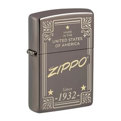 Zippo Đen Khắc Khung Thương Hiệu Zippo Framed Design Z182