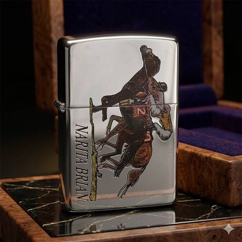 Zippo 1998 Hình Ngựa Narita Brian Huyền Thoại Tốc Độ C88