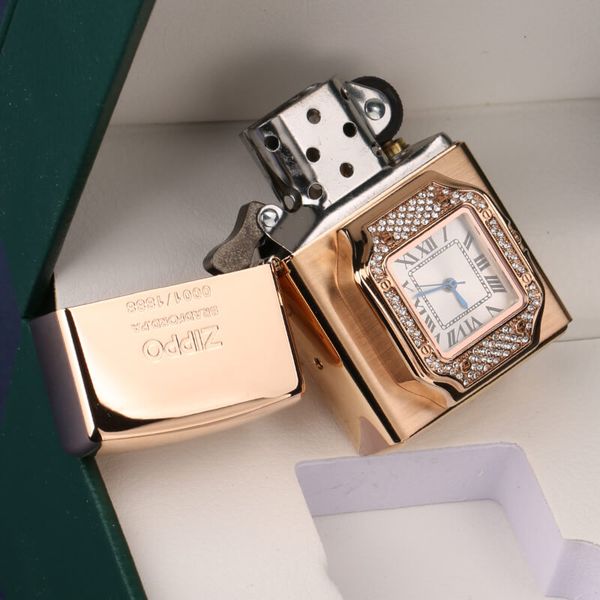 Zippo xuất Nhật gắn mặt đồng hồ cao cấp ZN295