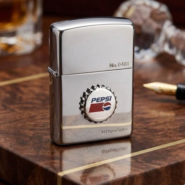 Bật Lửa Zippo 2002 Limited Emblem Pepsi – Đời XVIII – Bản Giới Hạn Hợp Tác Pepsi C111
