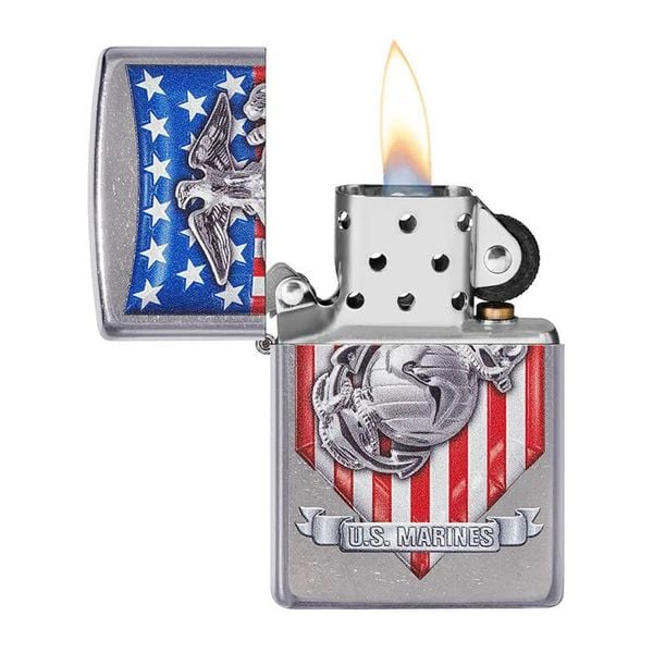 Zippo chính hãng sơn chủ đề Thuỷ Quân Hoa Kỳ USMC Z390
