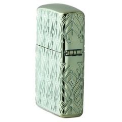 Zippo Armor Xanh Ngọc Bích Khắc Rồng Elegant Dragon Design Z336